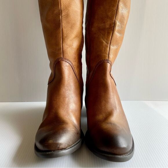 VINCE CAMUTO Bollo Knee High Boots Size 6 Leather Distressed Studs Boho Edgy - Picture 7 of 13